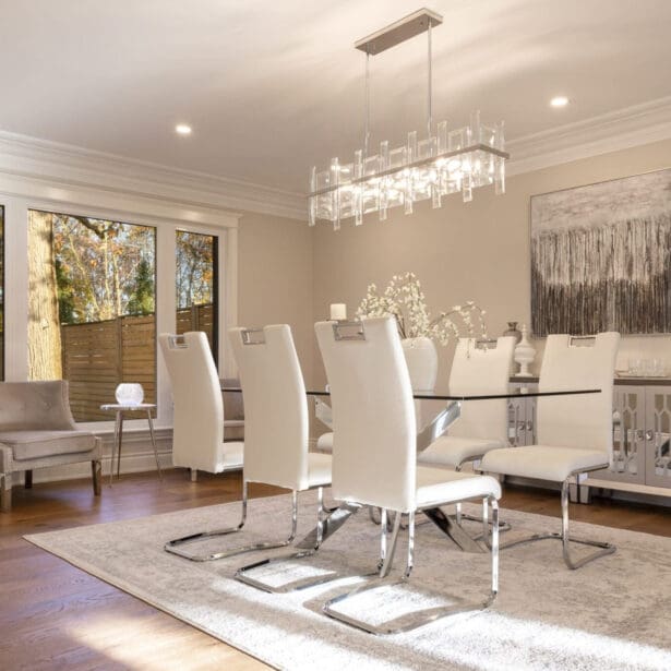 white custom luxury dining room